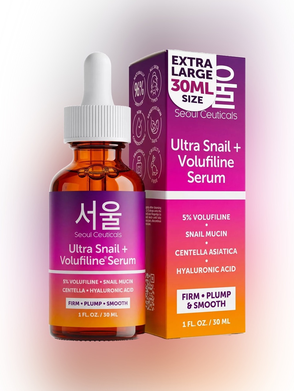 Seoul Ceuticals Korean Skincare Volufiline Snail Mucin Serum